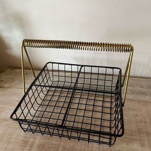 New Vintage Kitchen Caddy with Gold Handle
